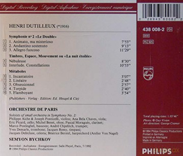 Orchestre De Paris: Dutilleux:Symphonie No.2 [CD]