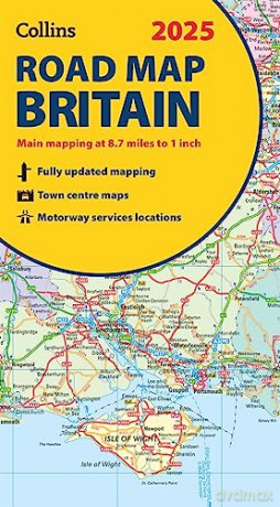 Collins Road Map Britain 2025 - Collins Maps [KSIĄŻKA]
