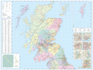 Collins Road Map Britain 2025 - Collins Maps [KSIĄŻKA]
