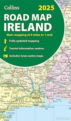 Collins Road Map Of Ireland 2025 - Collins Maps [KSIĄŻKA]