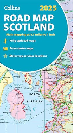 Collins Road Map Of Scotland 2025 - Collins Maps [KSIĄŻKA]