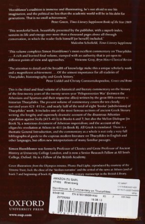 Commentary On Thucydides Volume Iii - Simon Hornblower [KSIĄŻKA]
