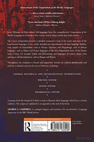 Concise Compendium of the World's Languages - George L. Campbell [KSIĄŻKA]