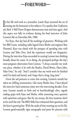 Confessions of a Rock N Roll Name Dropper: My Life Leading Up to John Lennon's Last Interview [KSIĄŻKA]