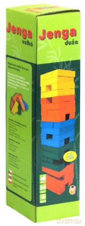 Jenga XL (kolorowe drewno) [GRA]