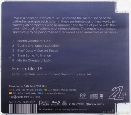 Martin Odegaard: Ensemble 96 - Pax [Blu-Ray]+[SACD]
