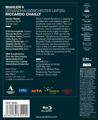 Gustav Mahler (1860-1911): Symphonie Nr.8 [Blu-Ray]