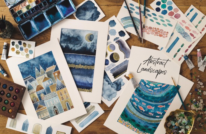 Creative Abstract Watercolor - Kate Rebecca Leach [KSIĄŻKA]