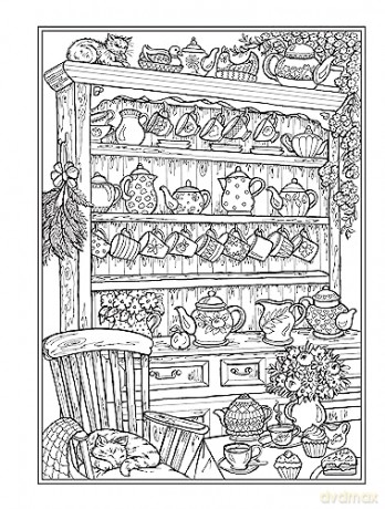 Creative Haven Afternoon Tea Coloring Book - Teresa Goodridge [KSIĄŻKA]