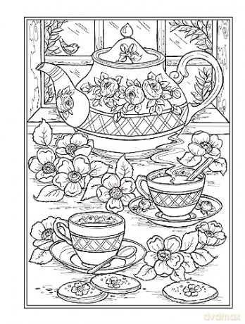 Creative Haven Afternoon Tea Coloring Book - Teresa Goodridge [KSIĄŻKA]