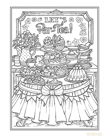 Creative Haven Afternoon Tea Coloring Book - Teresa Goodridge [KSIĄŻKA]