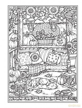 Creative Haven Autumn Harvest Coloring Book - Teresa Goodridge [KSIĄŻKA]