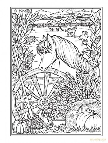 Creative Haven Autumn Harvest Coloring Book - Teresa Goodridge [KSIĄŻKA]