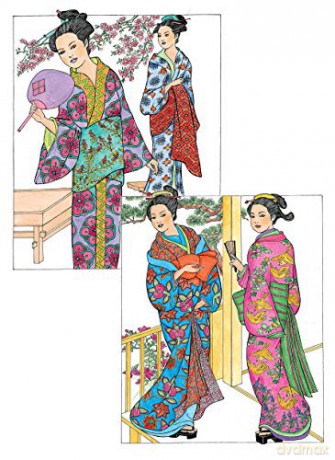 Creative Haven Jap Kimono Des C B - Sun Ming Ju [KSIĄŻKA]