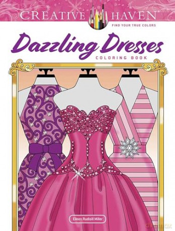 Dazzling Dresses Coloring Book - Eileen Rudis Miller [KSIĄŻKA]