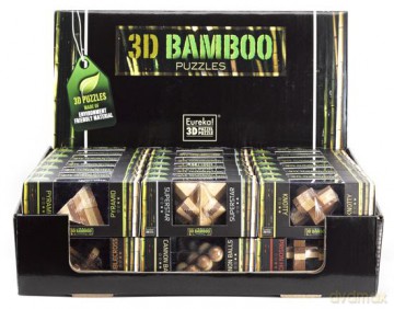 amigłówki 3D BAMBOO - 36 szt. w displayu [GRA]