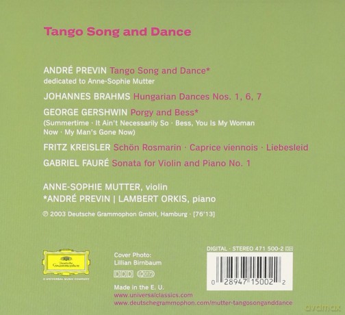Orkis Mutter: Tango Song&Dances [CD]