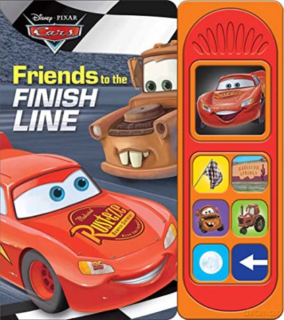 Disney Pixar Cars - Friends to the Finish Line 7-Button Sound Book - Featuring Lightning McQueen and Mater - PI Kids - Disney [KSIĄŻKA]
