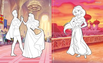 Disney Princess 5in1 Colouring [KSIĄŻKA]