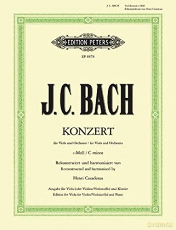 EDITION PETERS BACH JOHANN CHRISTIAN - CONCERTO IN C MINOR - VIOLA AND PIANO Classical sheets Viola - Joha Christian Bach [KSIĄŻKA]
