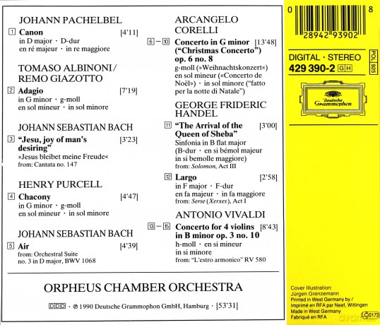 Orpheus Chamber Orchestra: Various:Baroque Highlights [CD]