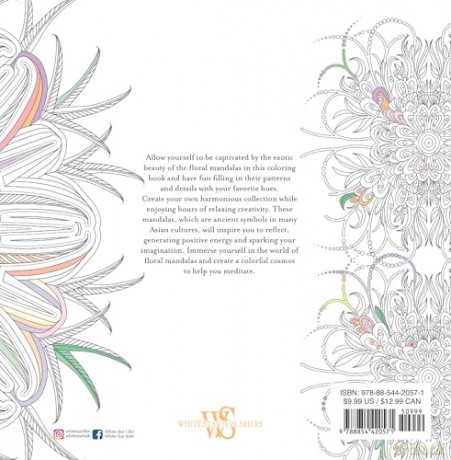 Floral Mandalas Coloring Book - Sara (Illus) Muzio [KSIĄŻKA]