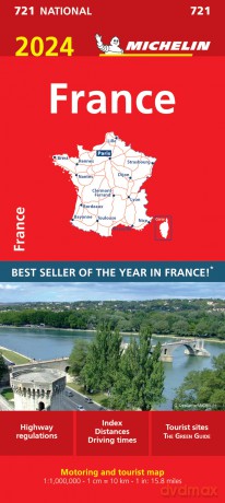 France 2024 Mic National Map 721 - Michelin [KSIĄŻKA]