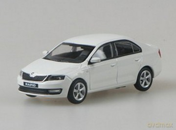 Abrex Skoda Rapid (white Candy Uni) [ZABAWKA]