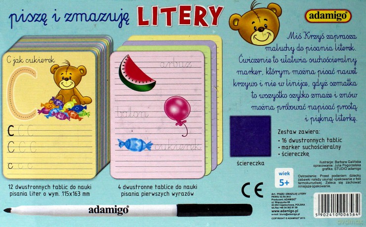 Adamigo Zest. Piszę I Zmazuję Literki [ZABAWKA]