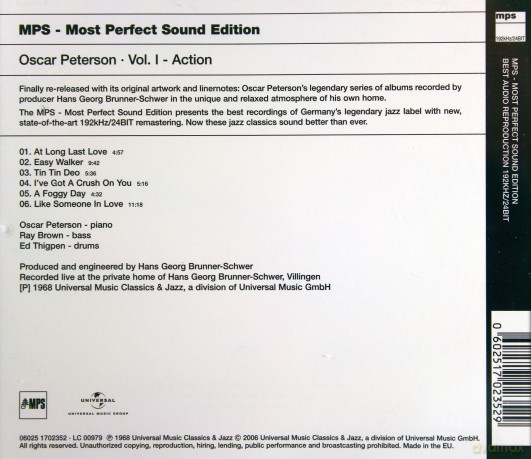Oscar Peterson: Action (Exc. For My Friends Vol.1) [CD]