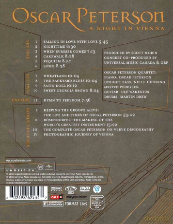 Oscar Peterson: Dvd A Night In Vienna [DVD]