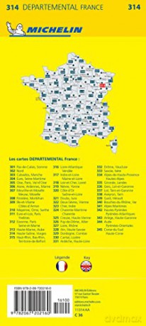 Haute-Saone Vosges - Michelin Local Map 314: Map - Michelin [KSIĄŻKA]