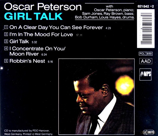 Oscar Peterson: Girl Talk [CD]