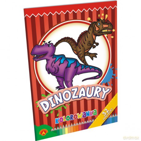 Alexander Kolorowanka A5 Dinozaury [KSIĄŻKA]