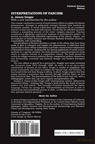Interpretations Of Fascism - A. James Gregor [KSIĄŻKA]
