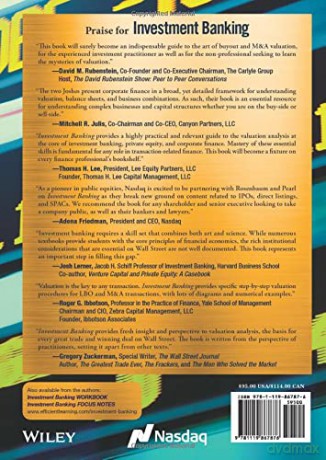 Investment Banking 3rd Edition - Joshua Rosenbaum [KSIĄŻKA]