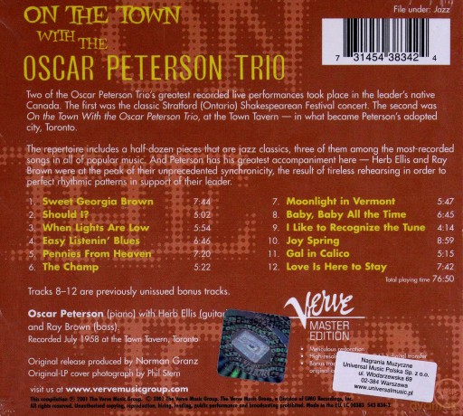 Oscar Peterson: On The Town [CD]