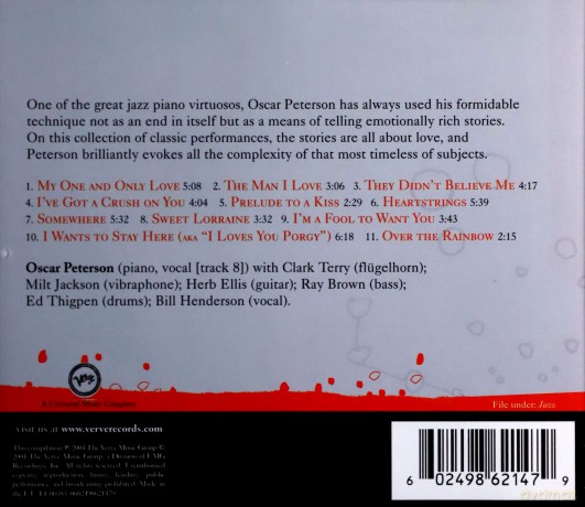 Oscar Peterson: Oscar Peterson For Lovers [CD]