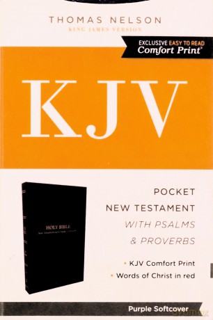 KJV, Pocket New Testament with Psalms and Proverbs, Brown Leatherflex, Red Letter, Comfort Print: KJV, New Testament With Psalms and Proverbs, Purple, Red Letter, Comfort Print [KSIĄŻKA]