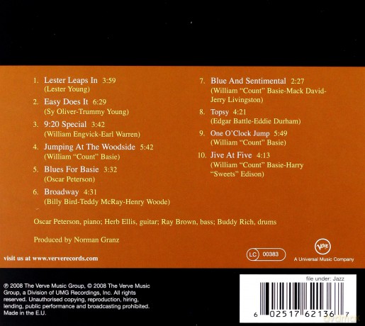 Oscar Peterson: Plays Basie Count [CD]