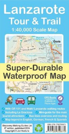 Lanzarote Tour Trail Map 6th Edition - Jan Kostura [KSIĄŻKA]