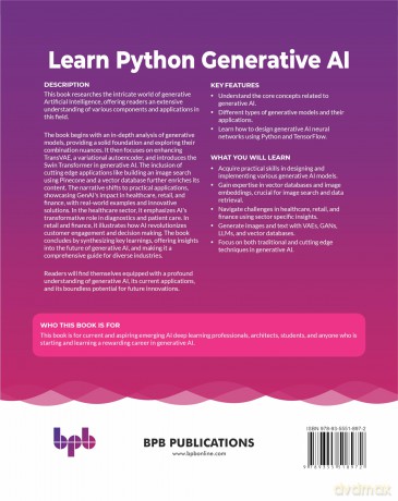 Learn Python Generative AI: Journey from autoencoders to transformers to large language models (English Edition) - Zonunfeli Ralte [KSIĄŻKA]