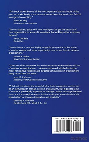 Levers of Control: How Managers Use Innovative Control Systems to Drive Strategic Renewal - Robert Simons [KSIĄŻKA]