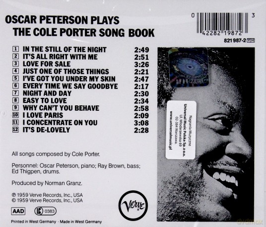 Oscar Peterson: The Cole Porter Songbook [CD]