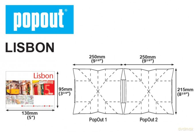 Lisbon Popout Map [KSIĄŻKA]