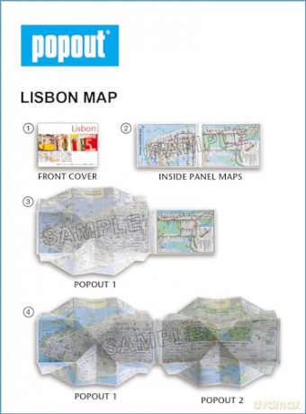 Lisbon Popout Map [KSIĄŻKA]