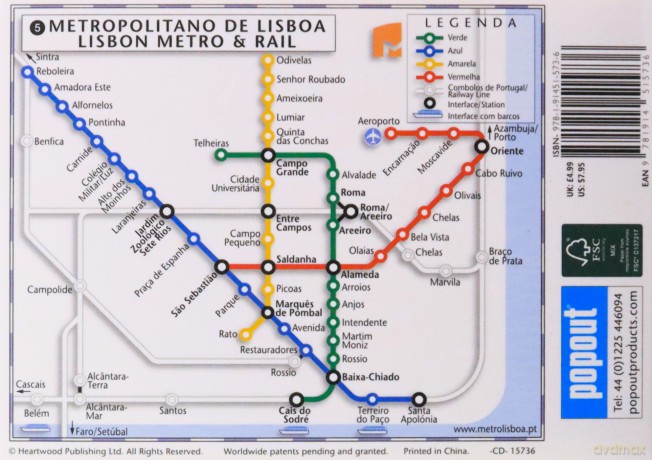 Lisbon Popout Map [KSIĄŻKA]