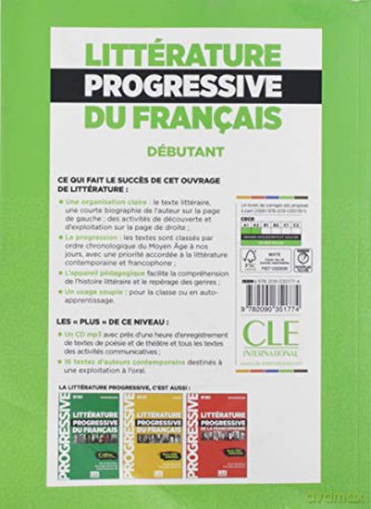 Litterature progressive du francais 2eme edition: Livre debutant (A1-A - Zemanel [KSIĄŻKA]