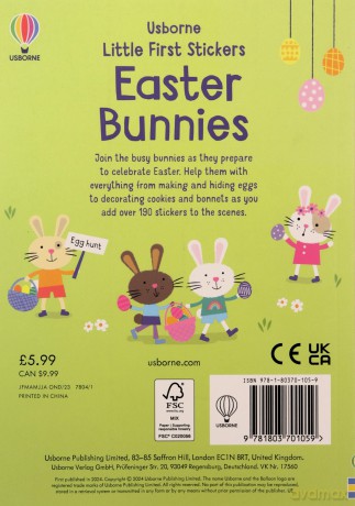 Little First Sticker Book Easter Bunnies: An Easter And Springtime Book For Children (Little First Stickers) - Jessica Greenwell [KSIĄŻKA]