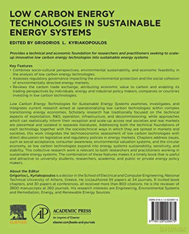 Low Carbon Energy Technologies in Sustainable Energy Systems - Grigo Kyriakopoulos [KSIĄŻKA]